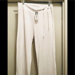 White Jersey drawstring pants *new